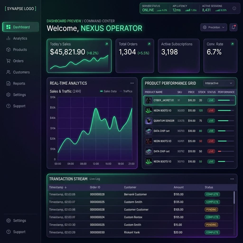 منصة NexusCommerce للدفع والبيع الذكي